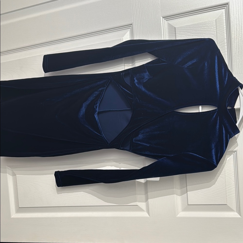 Windsor Navy Velvet Mini Dress